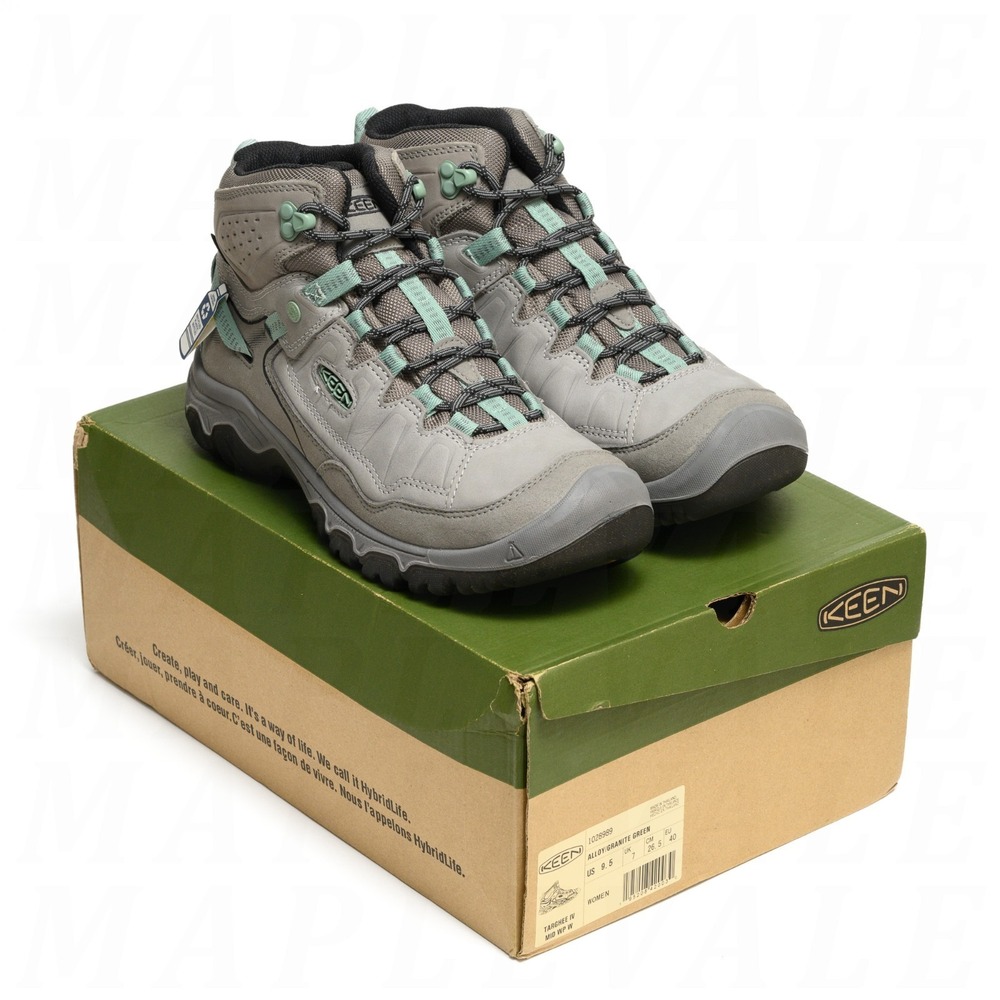 KEEN Targhee IV Mid Waterproof Womens Size 9.5 Hiking Boots - Alloy Gray 1028989 - Picture 3 of 11